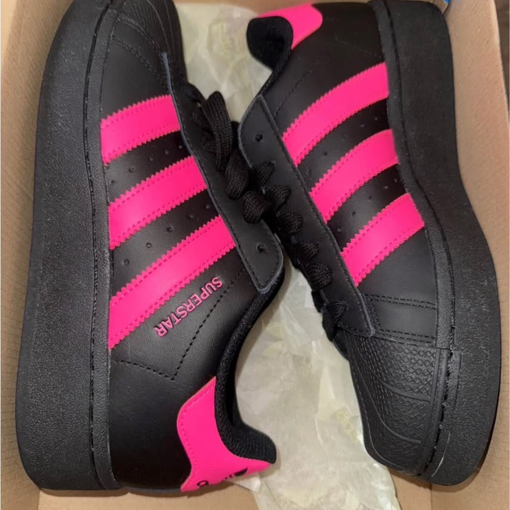 Youth size 7 Black and Pink Sneakers